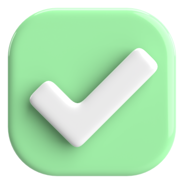 3 boyutlu onay kutusu. İşaretle. 3B illüstrasyon.