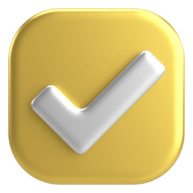 3 boyutlu onay kutusu. İşaretle. 3B illüstrasyon.