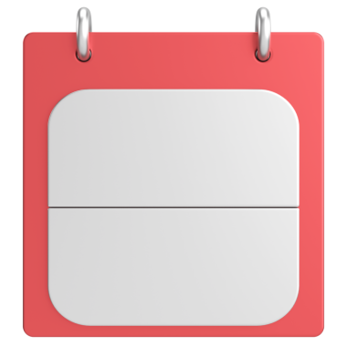 Boş takvim. Üç boyutlu takvim. 3B illüstrasyon.