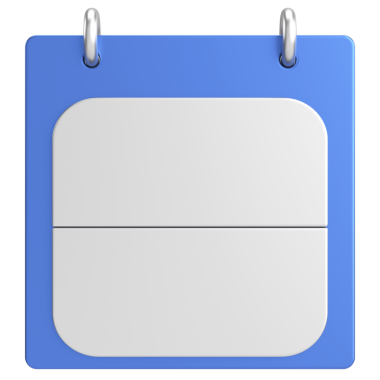 Boş takvim. Üç boyutlu takvim. 3B illüstrasyon.