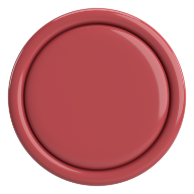 Üç boyutlu daire düğmesi. Boş tuş. 3B illüstrasyon.