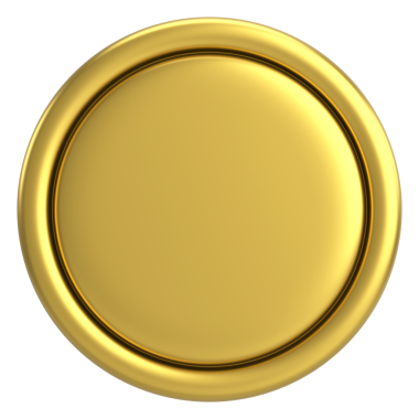 Üç boyutlu daire düğmesi. Boş tuş. 3B illüstrasyon.