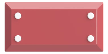 Üç boyutlu düğme. Boş tuş. 3B illüstrasyon.