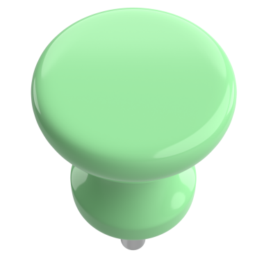 Pimi çek. Çizim iğnesi. Üç boyutlu pim. 3B illüstrasyon.