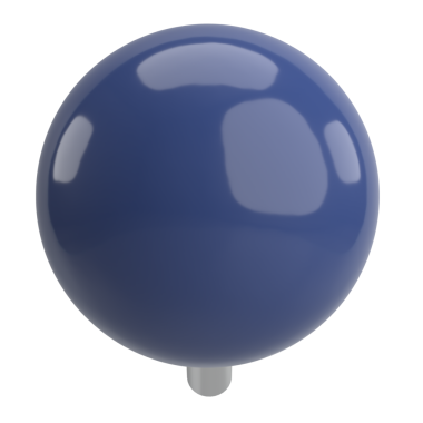 Pimi çek. Çizim iğnesi. Üç boyutlu pim. 3B illüstrasyon.