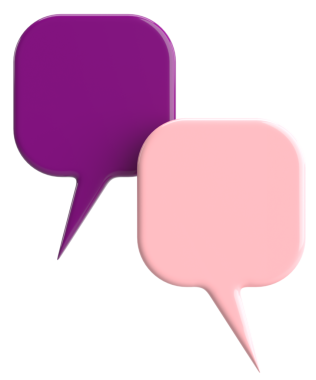 Konuşma balonu. Sohbet balonu. 3B illüstrasyon.