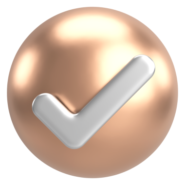 3 boyutlu onay kutusu. İşaretle. 3B illüstrasyon.