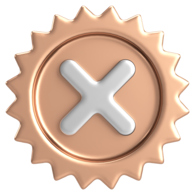 Üç boyutlu kapatma düğmesi. Çapraz. 3B illüstrasyon.