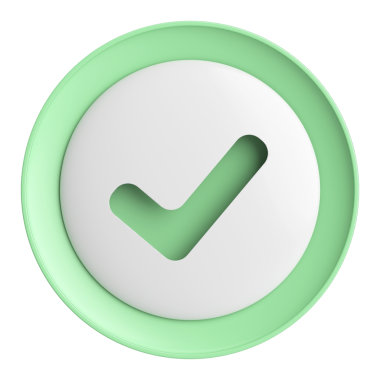 3 boyutlu onay kutusu. İşaretle. 3B illüstrasyon.