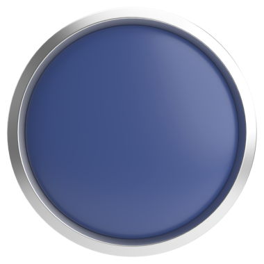 Üç boyutlu daire düğmesi. Boş tuş. 3B illüstrasyon.