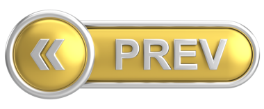 Önceki düğme. Arka düğme. 3B illüstrasyon.