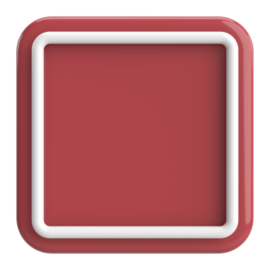 Üç boyutlu dikdörtgen düğme. Boş tuş. 3B illüstrasyon.