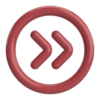 Sonraki düğme. Devam et düğmesi. 3B illüstrasyon.