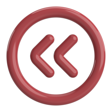 Önceki düğme. Arka düğme. 3B illüstrasyon.