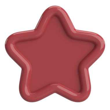 Üç boyutlu yıldız. Yıldız ikonu. 3B illüstrasyon.