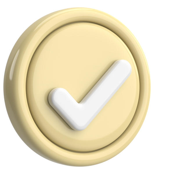 3 boyutlu onay kutusu. İşaretle. 3B illüstrasyon.