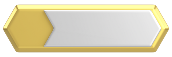 Üç boyutlu düğme. Boş tuş. 3B illüstrasyon.