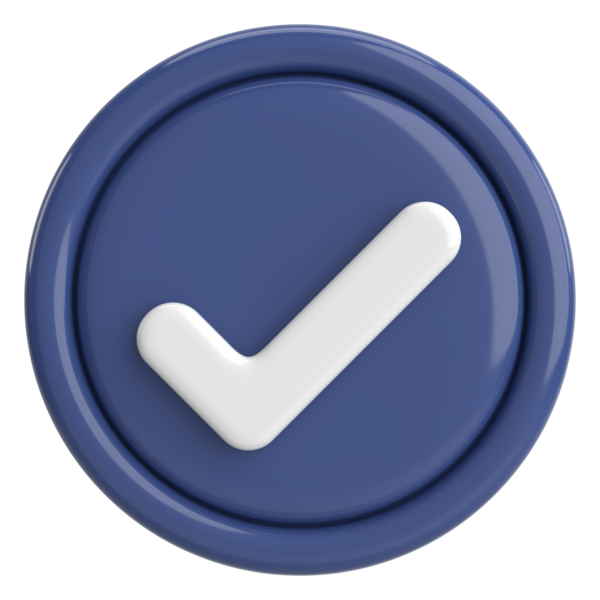 3 boyutlu onay kutusu. İşaretle. 3B illüstrasyon.