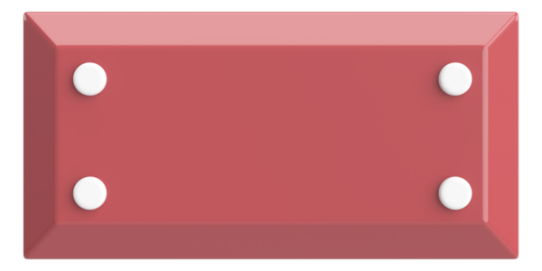 Üç boyutlu düğme. Boş tuş. 3B illüstrasyon.