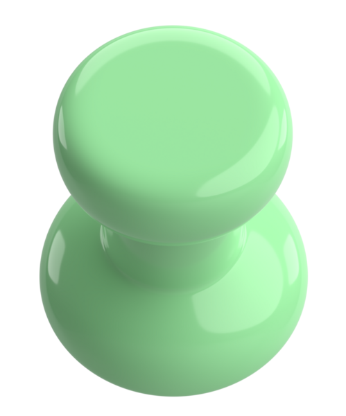 Pimi çek. Çizim iğnesi. Üç boyutlu pim. 3B illüstrasyon.