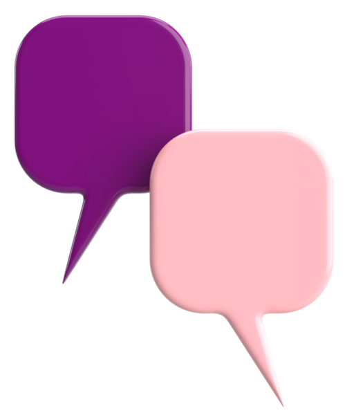 Konuşma balonu. Sohbet balonu. 3B illüstrasyon.