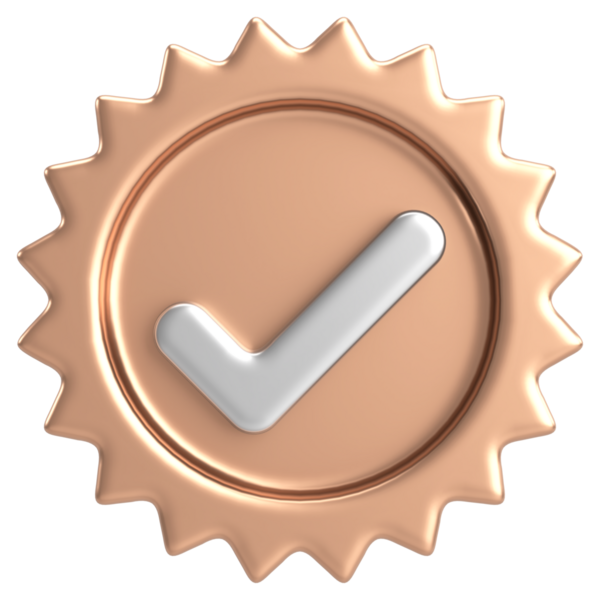 3 boyutlu onay kutusu. İşaretle. 3B illüstrasyon.