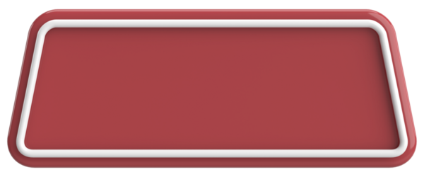 Üç boyutlu düğme. Boş tuş. 3B illüstrasyon.