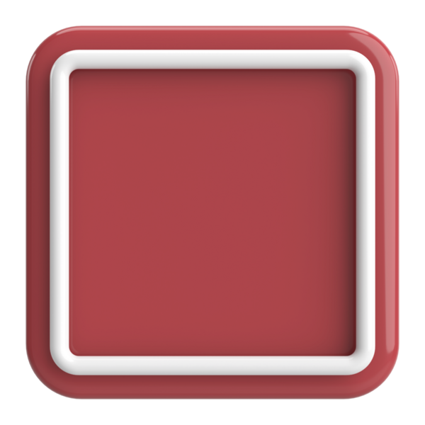 Üç boyutlu dikdörtgen düğme. Boş tuş. 3B illüstrasyon.