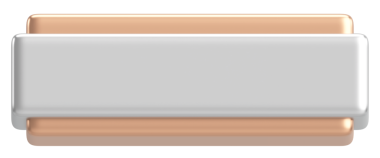 Üç boyutlu düğme. Boş tuş. 3B illüstrasyon.