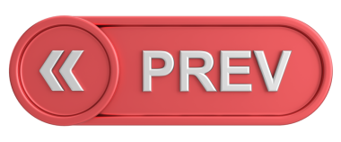 Önceki düğme. Arka düğme. 3B illüstrasyon.