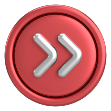 Sonraki düğme. Devam et düğmesi. 3B illüstrasyon.