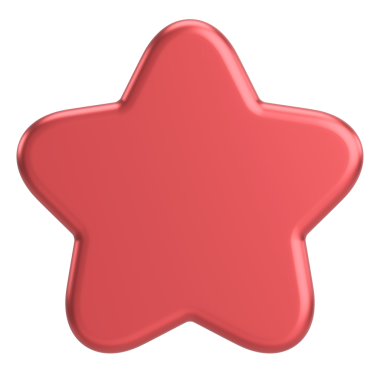 Üç boyutlu yıldız. Yıldız şeklinde. 3B illüstrasyon.