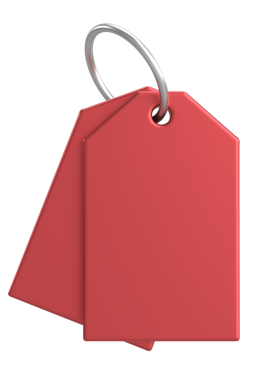 Fiyat etiketi Fiyat etiketi 3B illüstrasyon.