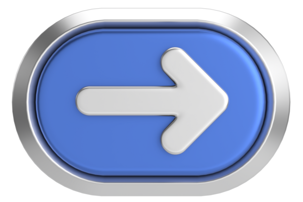 Sonraki düğme. Devam et düğmesi. 3B illüstrasyon.