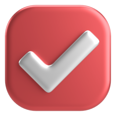 3 boyutlu onay kutusu. İşaretle. 3B illüstrasyon.