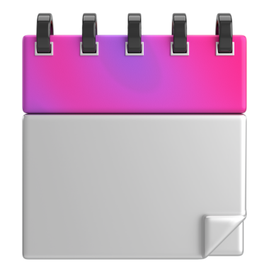 Boş takvim. Üç boyutlu takvim. 3B illüstrasyon.