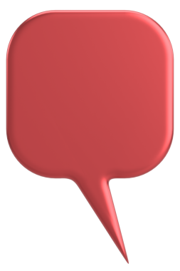 Konuşma balonu. Sohbet balonu. 3B illüstrasyon.