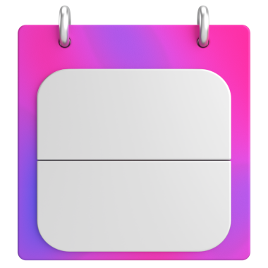 Boş takvim. Üç boyutlu takvim. 3B illüstrasyon.