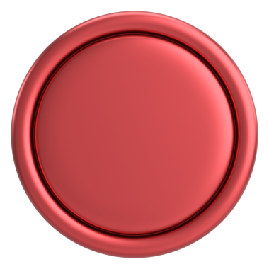 Üç boyutlu daire düğmesi. Boş tuş. 3B illüstrasyon.