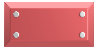 Üç boyutlu düğme. Boş tuş. 3B illüstrasyon.