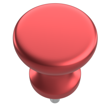 Pimi çek. Çizim iğnesi. Üç boyutlu pim. 3B illüstrasyon.