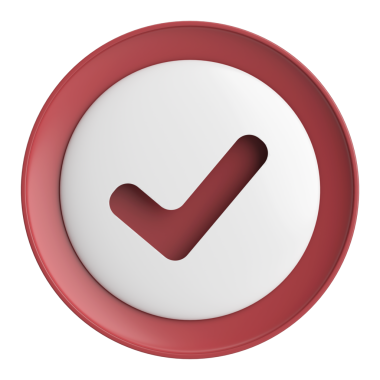 3 boyutlu onay kutusu. İşaretle. 3B illüstrasyon.