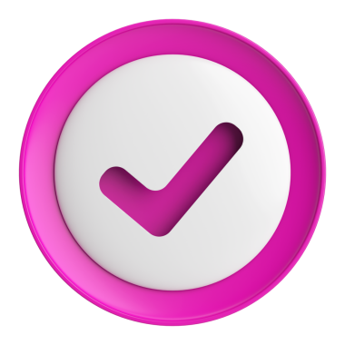 3 boyutlu onay kutusu. İşaretle. 3B illüstrasyon.