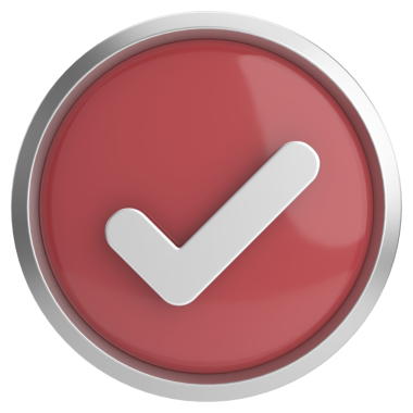 3 boyutlu onay kutusu. İşaretle. 3B illüstrasyon.