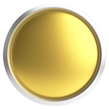 Üç boyutlu daire düğmesi. Boş tuş. 3B illüstrasyon.