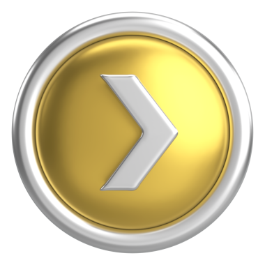 Sonraki düğme. Devam et düğmesi. 3B illüstrasyon.