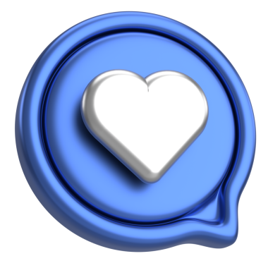 İkon gibi. Düğme gibi. 3B illüstrasyon.