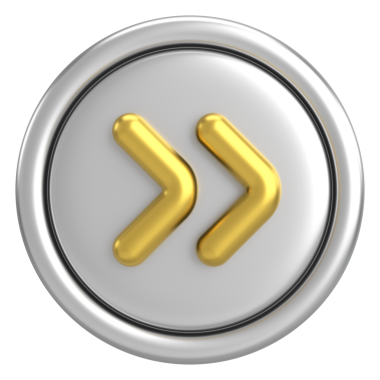 Sonraki düğme. Devam et düğmesi. 3B illüstrasyon.