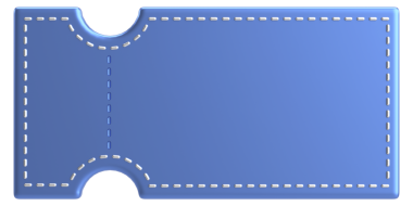 3 boyutlu kupon etiketi. 3B illüstrasyon.