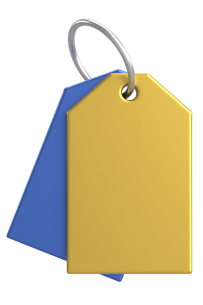 Fiyat etiketi Fiyat etiketi 3B illüstrasyon.